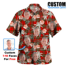 Clan Scott Modern Tartan Custom Face Hawaiian Shirt – Unisex Gift for Family Members, Summer Party WB22 Scott Modern Tartan Tartan Hawaii Shirt