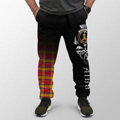 Clan Scrymgeour Tartan Crest Jogger Sweatpants  Alba Celtic Style UR71 Clan Scrymgeour Tartan Today   