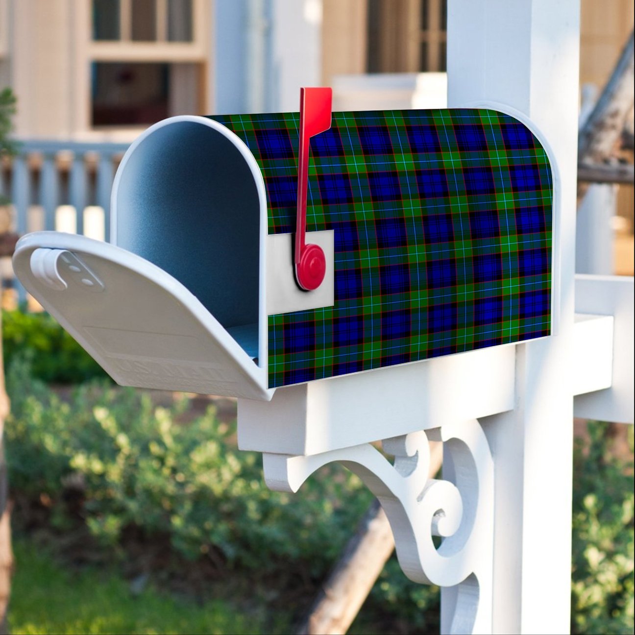 Clan Sempill Modern Tartan Crest Mailbox XZ67 Clan Sempill Tartan Today   