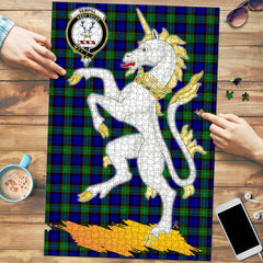 Clan Sempill Modern Tartan Crest Unicorn Scotland Jigsaw Puzzles Gift For Family BZ30 Clan Sempill Tartan Today   