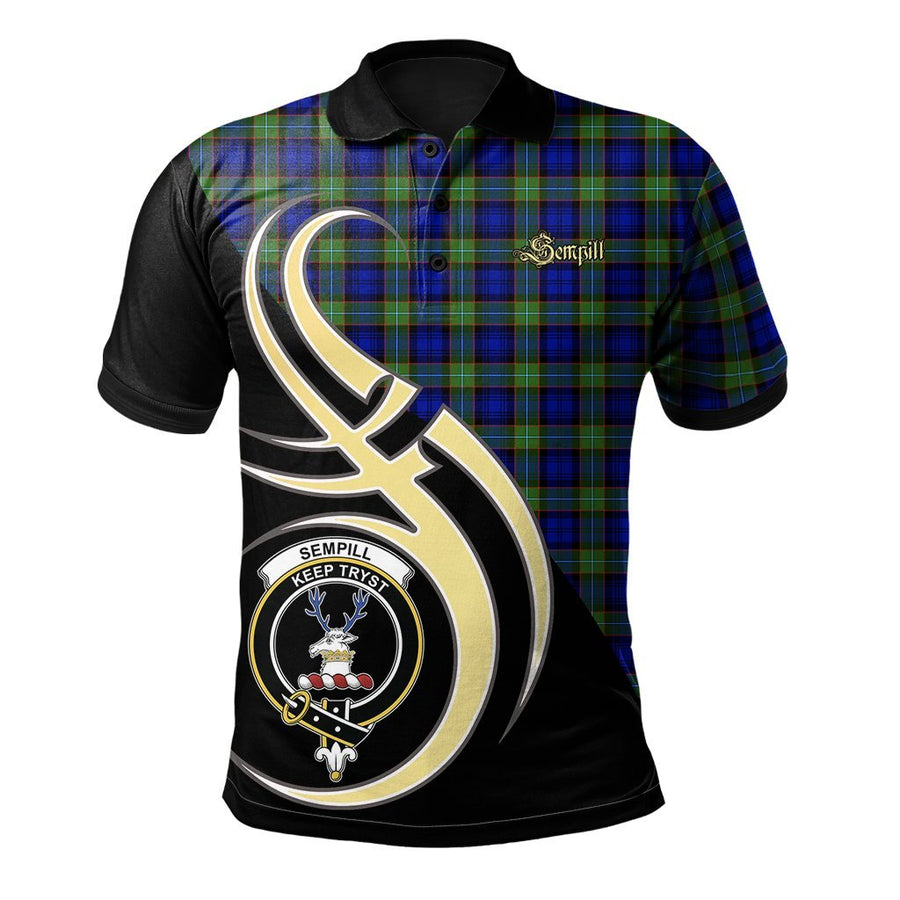 Clan Sempill Modern Tartan Polo Shirt - Believe In Me Style IX31 Sempill Modern Tartan Tartan Polo   