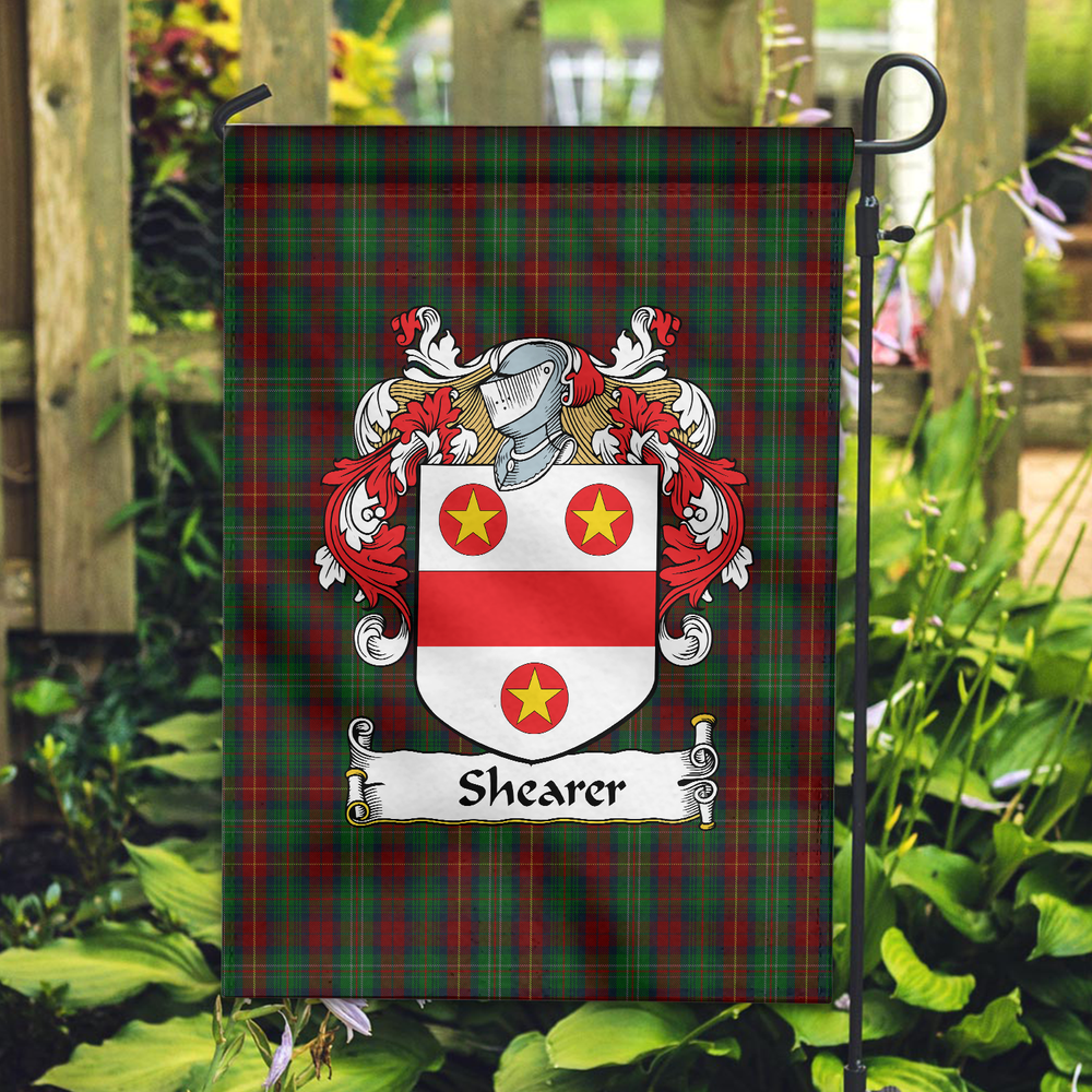 Clan Shearer Tartan Crest Garden Flag RW90 Clan Garden Tartan Today   