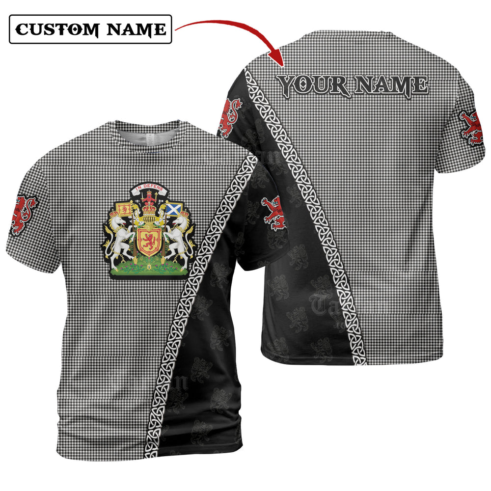 Shepherd Tartan Shirt with Scotland Coat of Arms & Custom Name NP10
