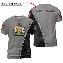 Shepherd Tartan Shirt with Scotland Coat of Arms & Custom Name NP10