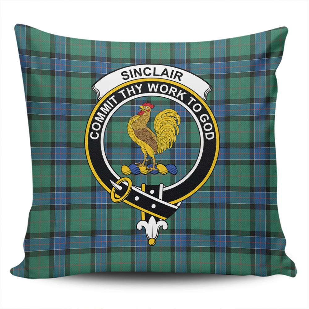 Clan Sinclair Hunting Ancient Tartan Crest Pillow Cover FL84 Clan Sinclair Tartan Today   