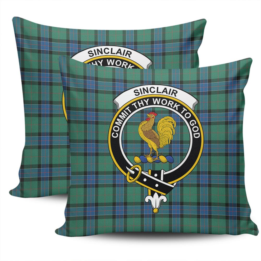 Clan Sinclair Hunting Ancient Tartan Crest Pillow Cover FL84 Clan Sinclair Tartan Today   