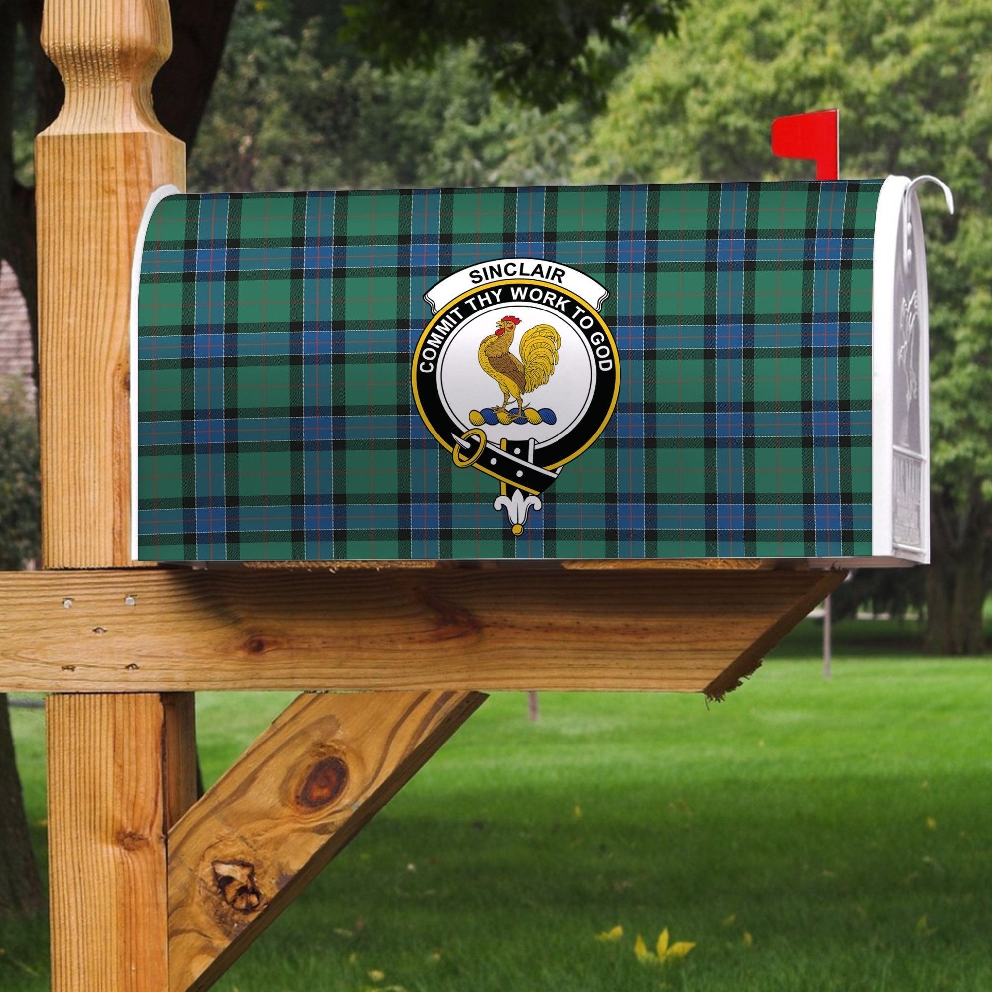 Clan Sinclair Hunting Ancient Tartan Crest Mailbox DV27 Clan Sinclair Tartan Today   