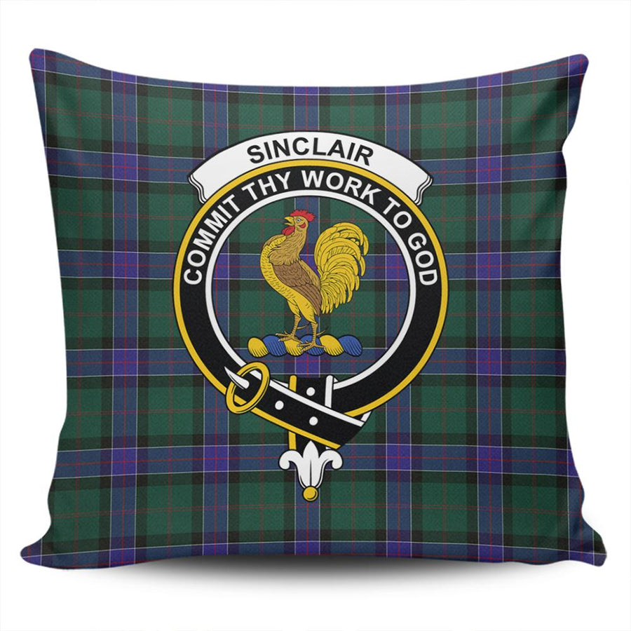 Clan Sinclair Hunting Modern Tartan Crest Pillow Cover