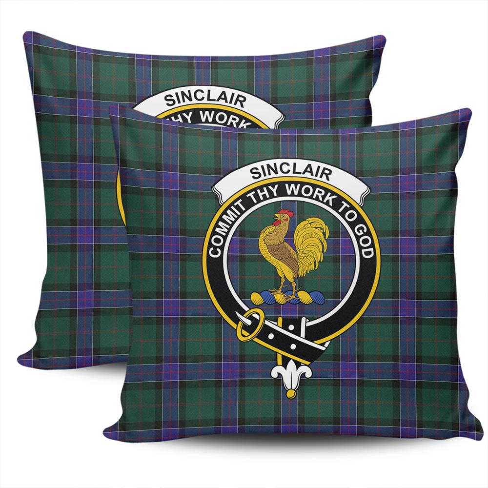 Clan Sinclair Hunting Modern Tartan Crest Pillow Cover CM44 Clan Sinclair Tartan Today   