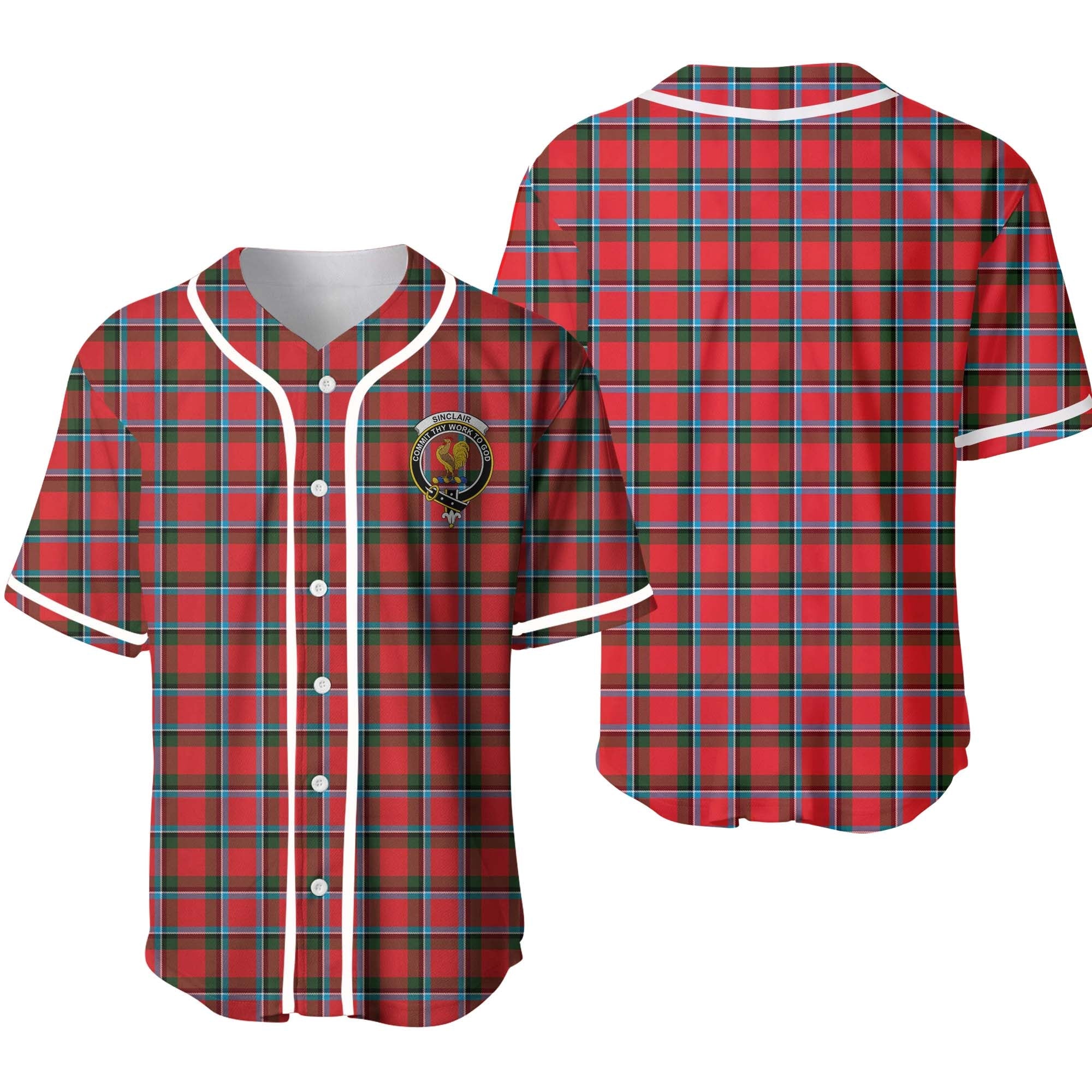 Clan Sinclair Tartan Unisex Baseball Jersey KS36OV33 Clan Sinclair Tartan Today   