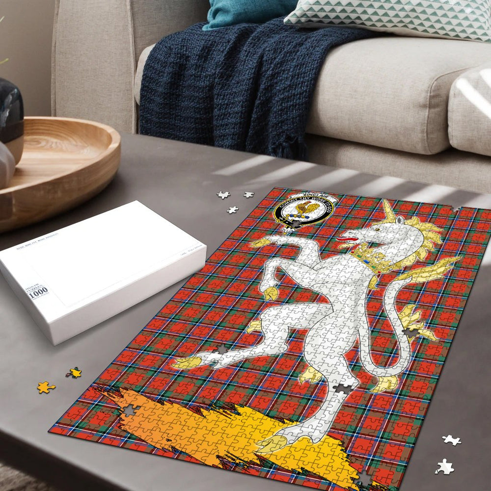 Clan Sinclair Ancient Tartan Crest Unicorn Scotland Jigsaw Puzzles Gift For Family IS13 Clan Sinclair Tartan Today   