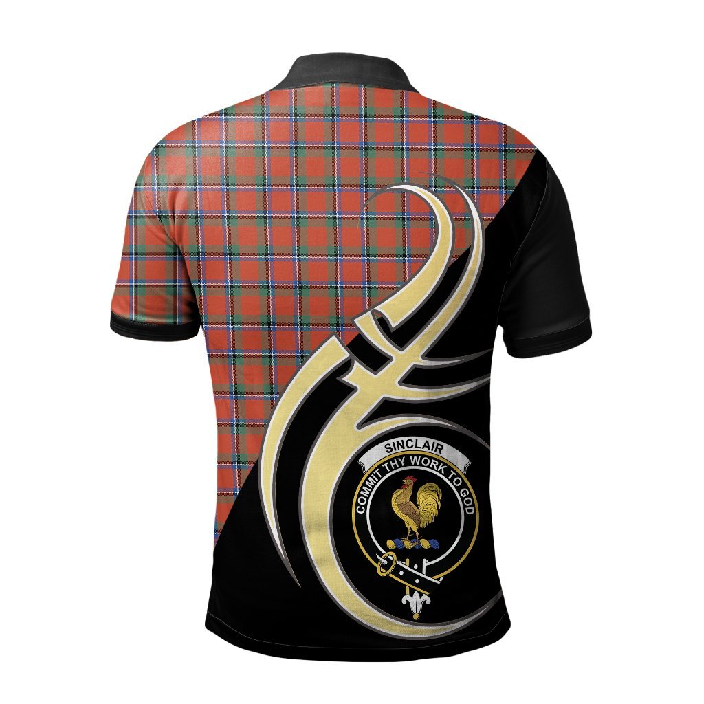 Clan Sinclair Ancient Tartan Polo Shirt - Believe In Me Style PT95 Sinclair Ancient Tartan Tartan Polo   