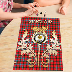 Clan Sinclair Modern Tartan Crest Thistle Jigsaw Puzzles Gift For Family KK86 Clan Sinclair Tartan Today   