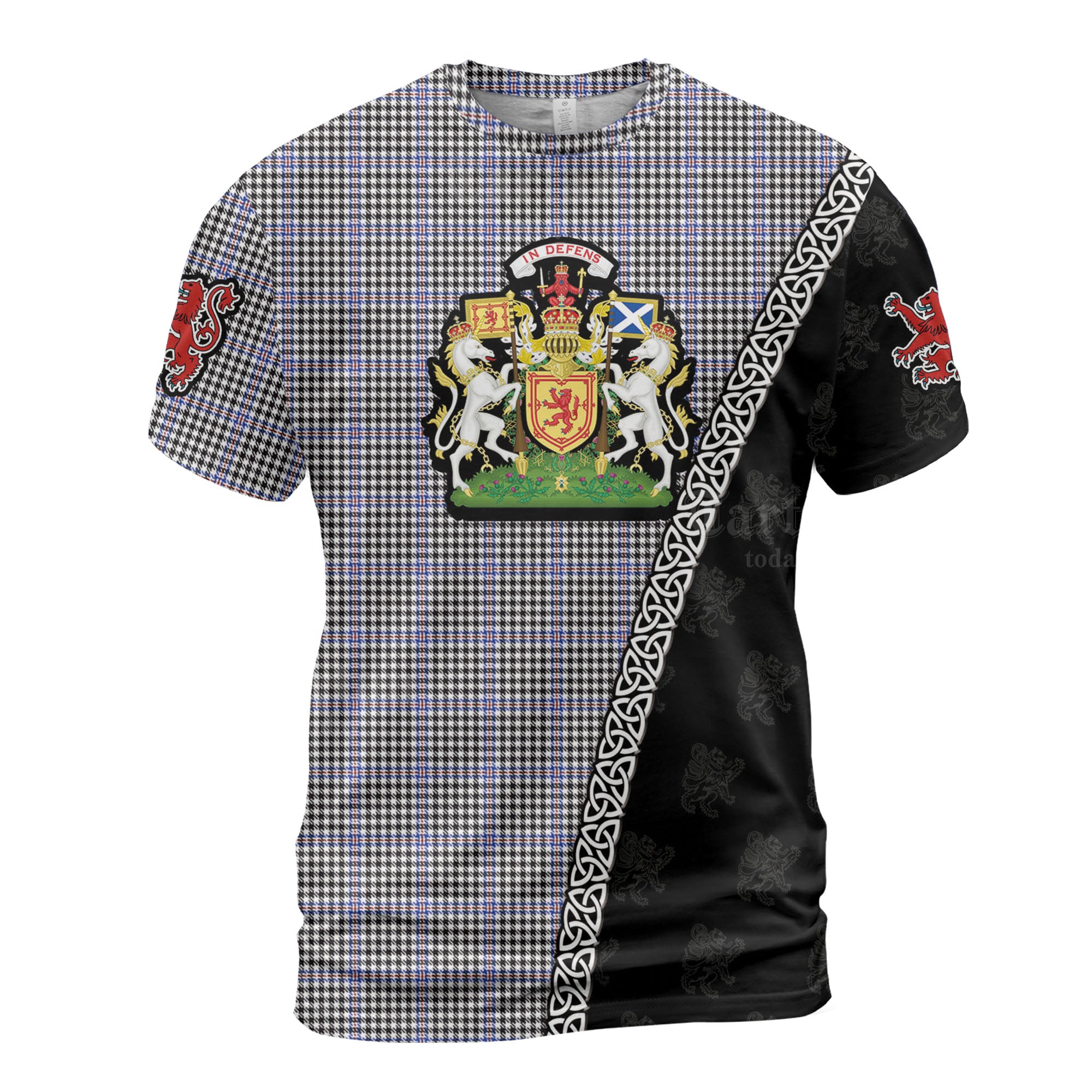 Personalized Clan Sir Walter Scott Tartan Shirt with Scotland Coat of Arms & Custom Name MW48