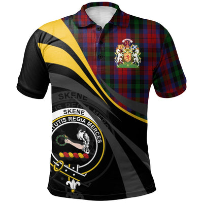 Clan Skene of Cromar 03 Tartan Polo Shirt - Royal Coat Of Arms Style OB94