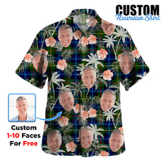 Clan Smith Modern Tartan Custom Face Hawaiian Shirt – Unisex Gift for Family Members, Summer Party YW73 Smith Modern Tartan Tartan Hawaii Shirt