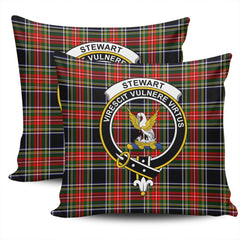 Clan Stewart Black Tartan Crest Pillow Cover JQ34 Clan Stewart Tartan Today   