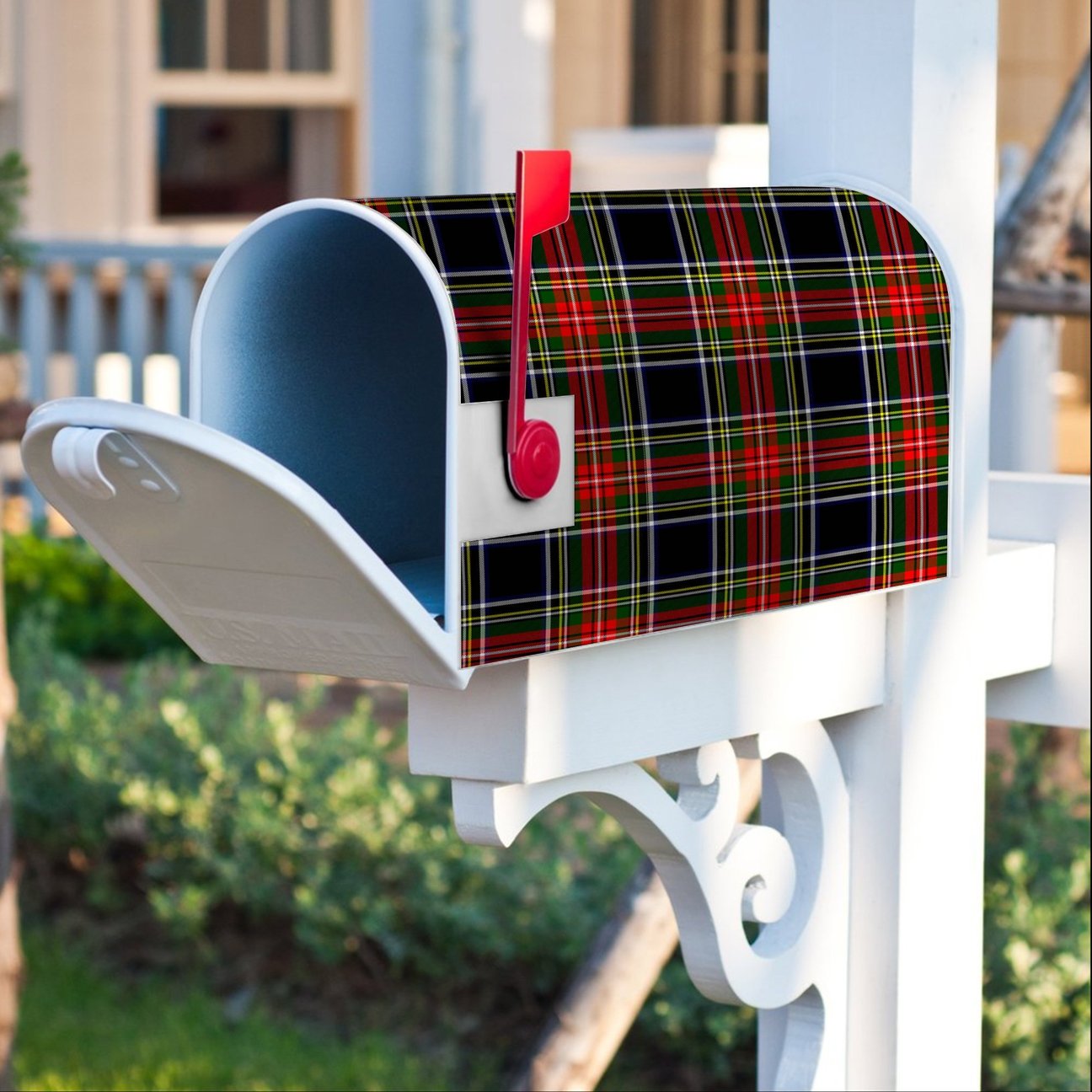 Clan Stewart Black Tartan Crest Mailbox PV87 Clan Stewart Tartan Today   