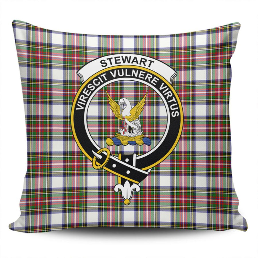 Clan Stewart Dress Modern Tartan Crest Pillow Cover