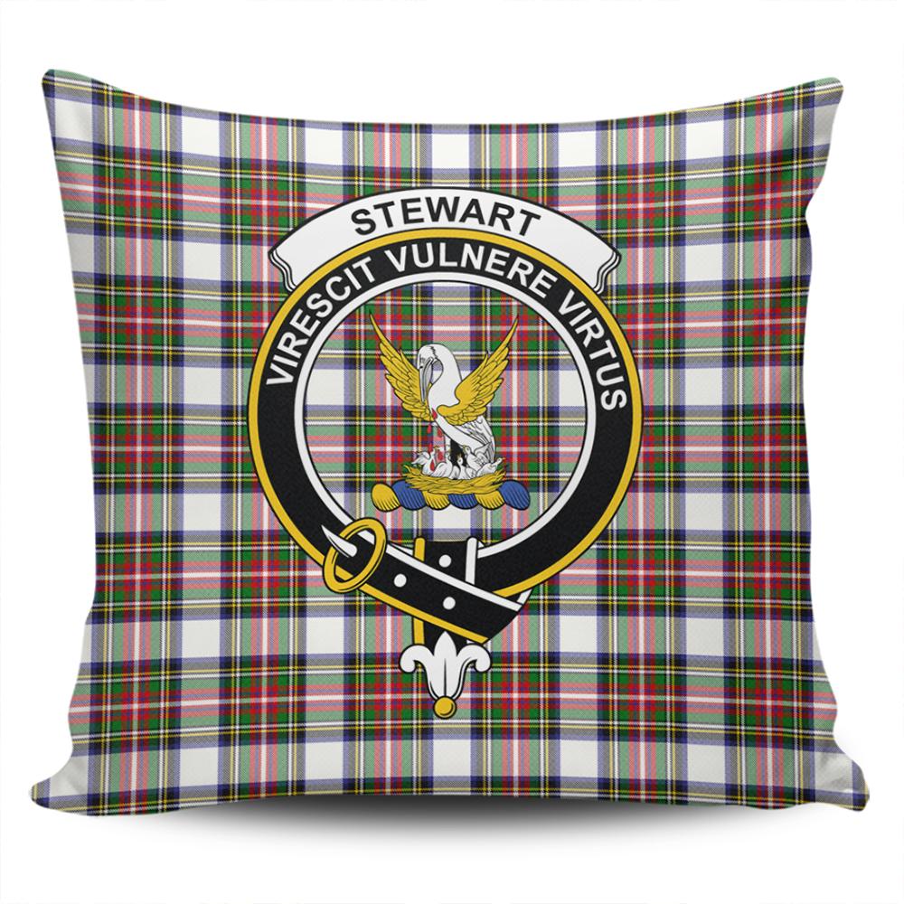 Clan Stewart Dress Modern Tartan Crest Pillow Cover RW32 Clan Stewart Tartan Today   