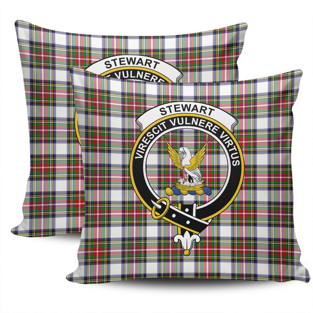 Clan Stewart Dress Modern Tartan Crest Pillow Cover RW32 Clan Stewart Tartan Today   