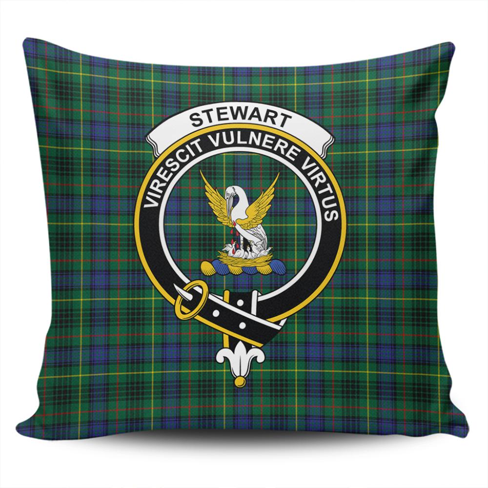 Clan Stewart Hunting Modern Tartan Crest Pillow Cover WF56 Clan Stewart Tartan Today   