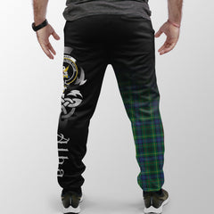 Clan Stewart Hunting Modern Tartan Crest Jogger Sweatpants  Alba Celtic Style AX85 Clan Stewart Tartan Today   