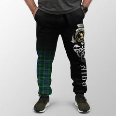 Clan Stewart Hunting Modern Tartan Crest Jogger Sweatpants  Alba Celtic Style AX85 Clan Stewart Tartan Today   