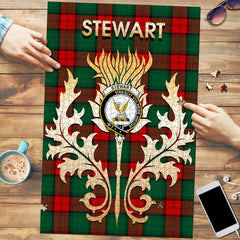 Clan Stewart Atholl Modern Tartan Crest Thistle Jigsaw Puzzles Gift For Family SK42 Clan Stewart Tartan Today   