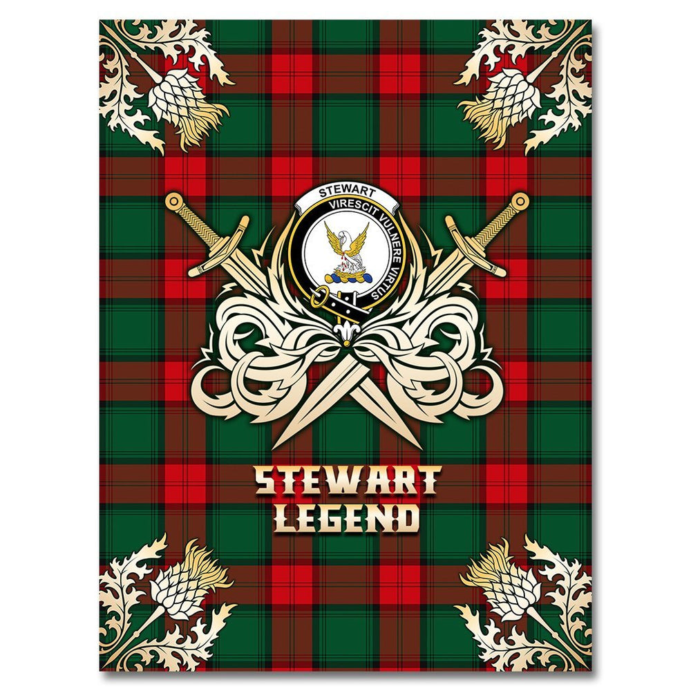 Clan Stewart Atholl Modern Tartan Gold Courage Symbol Blanket BA24 Clan Stewart Tartan Today   