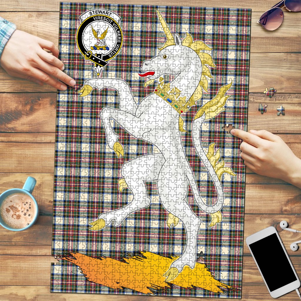 Clan Stewart Dress Ancient Tartan Crest Unicorn Scotland Jigsaw Puzzles Gift For Family MX43 Clan Stewart Tartan Today   