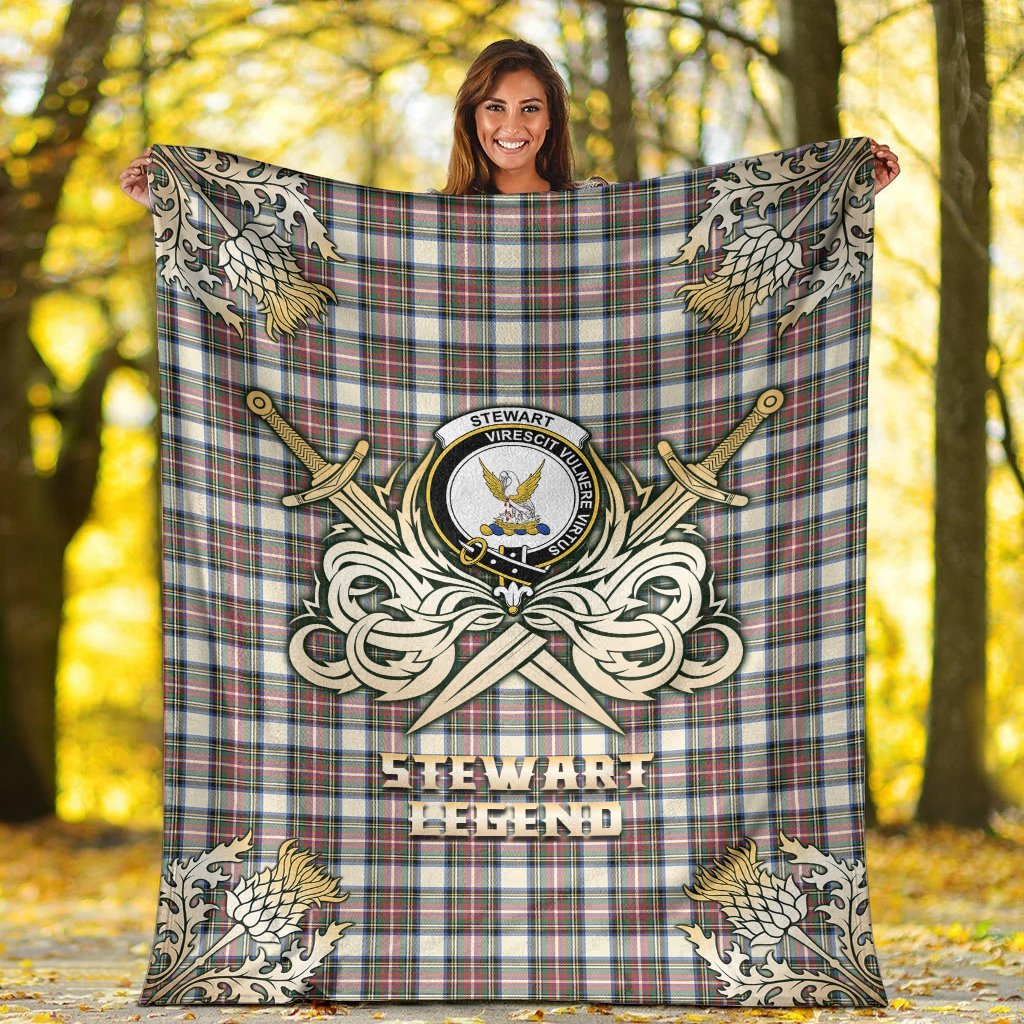 Clan Stewart Dress Ancient Tartan Gold Courage Symbol Blanket XL15 Clan Stewart Tartan Today   