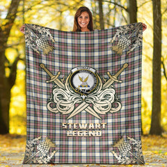 Clan Stewart Dress Ancient Tartan Gold Courage Symbol Blanket XL15 Clan Stewart Tartan Today   