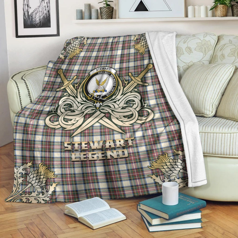 Clan Stewart Dress Ancient Tartan Gold Courage Symbol Blanket XL15 Clan Stewart Tartan Today   