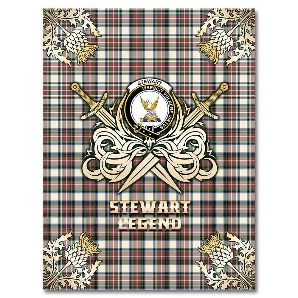 Clan Stewart Dress Ancient Tartan Gold Courage Symbol Blanket XL15 Clan Stewart Tartan Today   