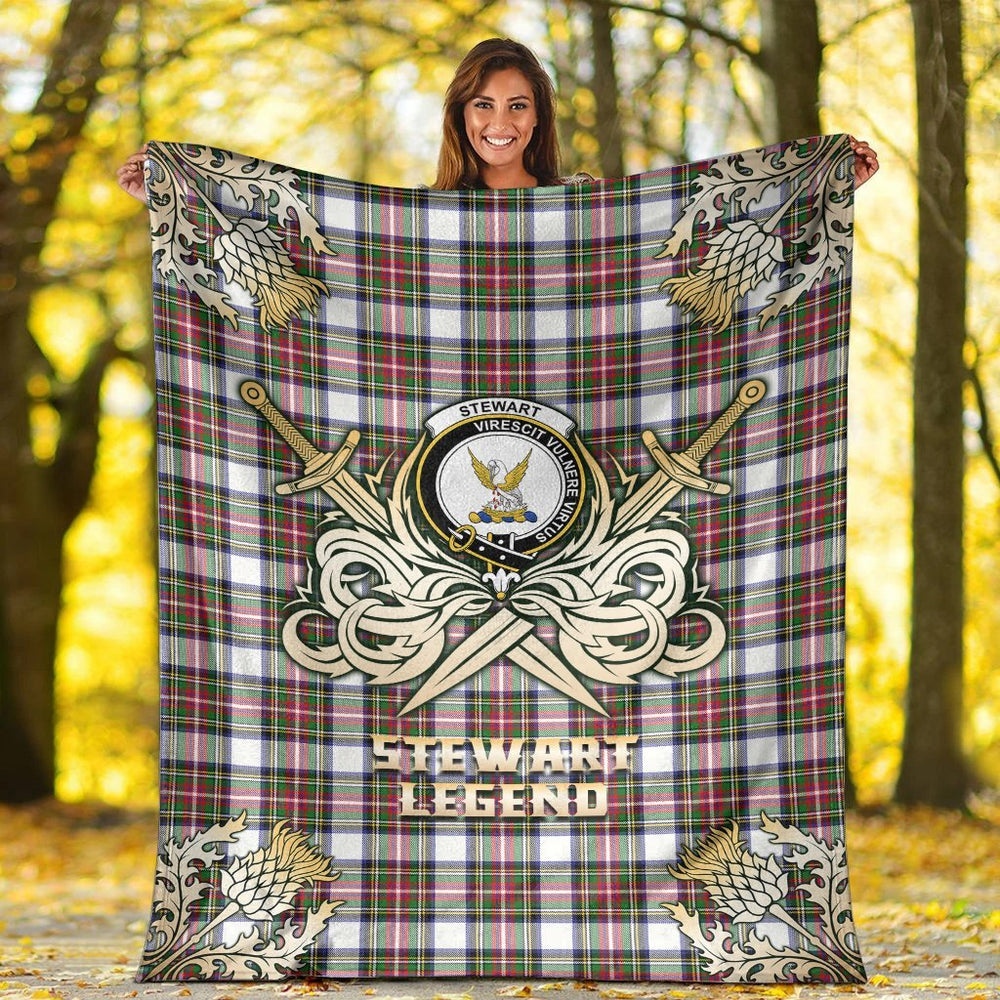 Clan Stewart Dress Modern Tartan Gold Courage Symbol Blanket QX95 Clan Stewart Tartan Today   