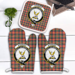 Clan Stewart Royal Ancient Tartan Crest Oven Mitt And Pot Holder (2 Oven Mitts + 1 Pot Holder) HQ58 Clan Stewart Tartan Today   