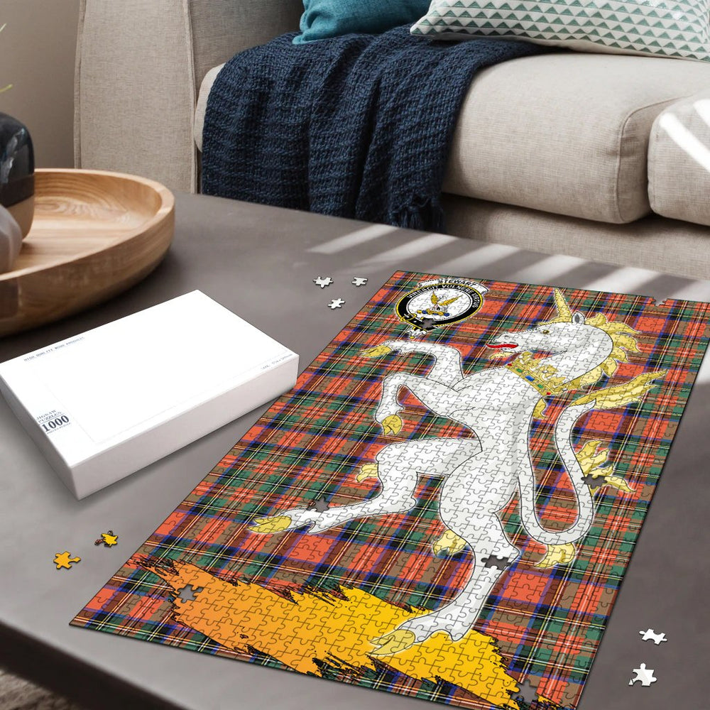 Clan Stewart Royal Ancient Tartan Crest Unicorn Scotland Jigsaw Puzzles Gift For Family KX93 Clan Stewart Tartan Today   