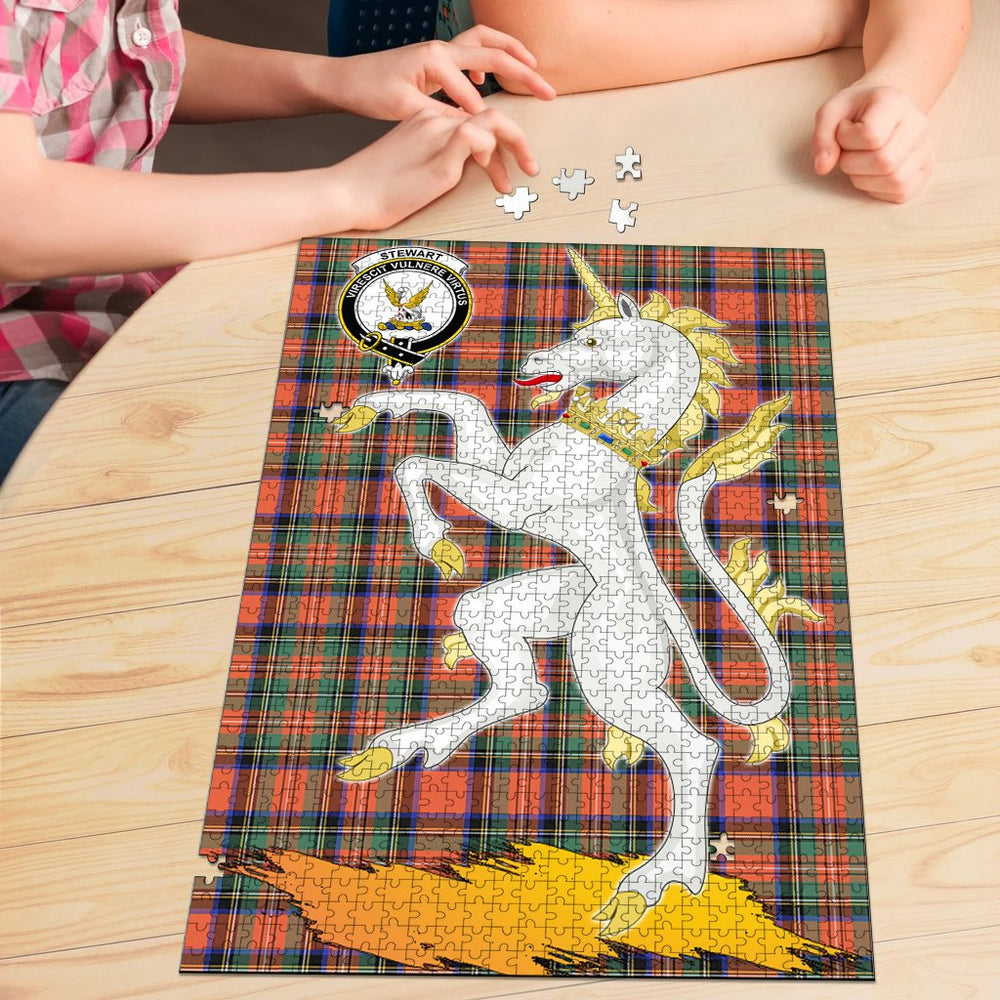 Clan Stewart Royal Ancient Tartan Crest Unicorn Scotland Jigsaw Puzzles Gift For Family KX93 Clan Stewart Tartan Today   