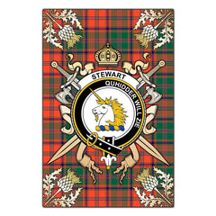 Clan Stewart of Appin Ancient Tartan Crest Black Garden Flag  - Gold Thistle  XJ21 Clan Stewart of Appin Tartan Today   