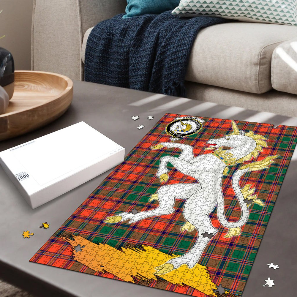 Clan Stewart of Appin Ancient Tartan Crest Unicorn Scotland Jigsaw Puzzles Gift For Family UZ79 Clan Stewart of Appin Tartan Today   