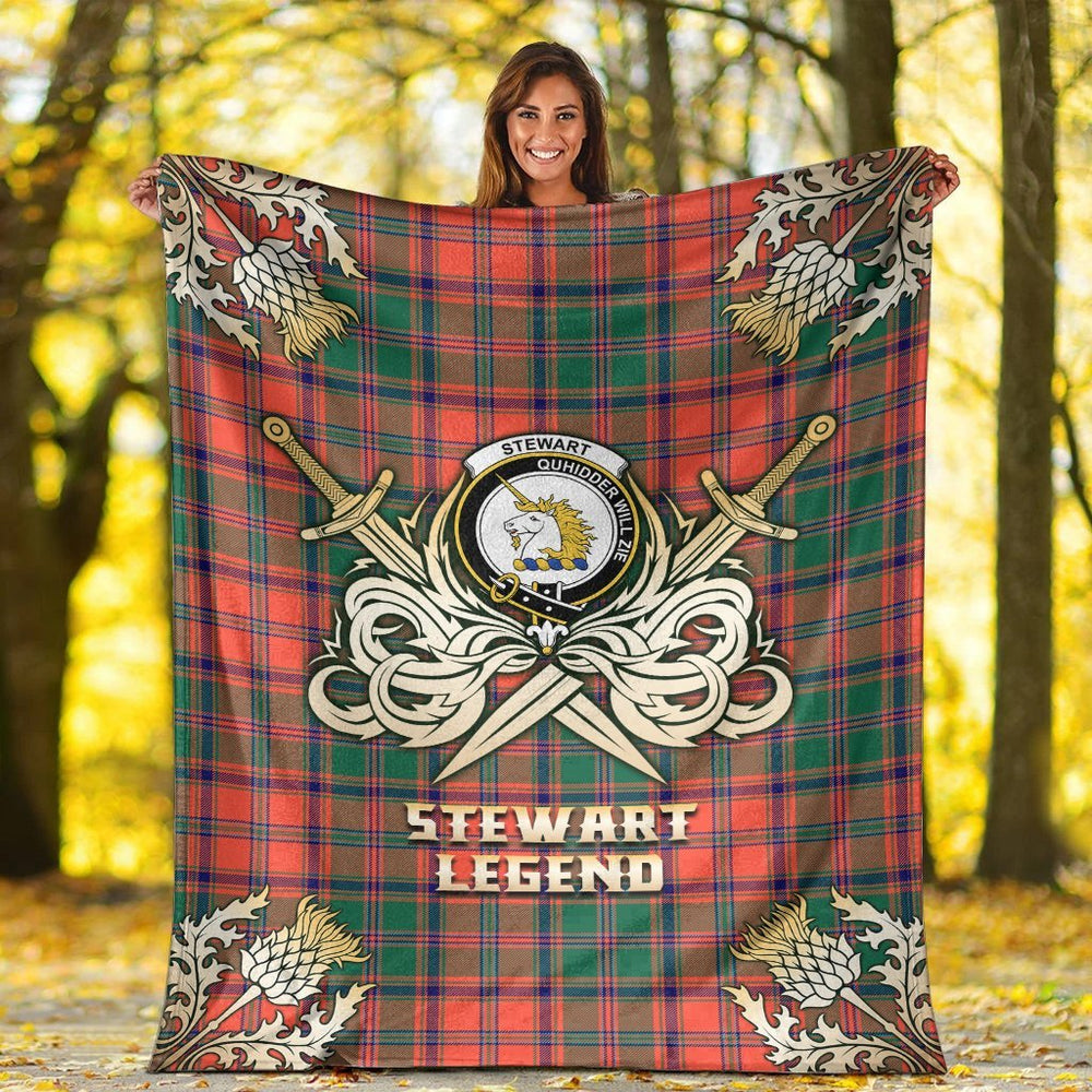 Clan Stewart of Appin Ancient Tartan Gold Courage Symbol Blanket HO86 Clan Stewart of Appin Tartan Today   
