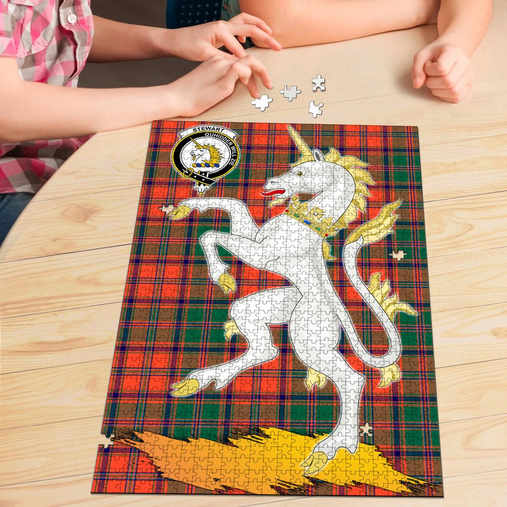 Clan Stewart of Appin Ancient Tartan Crest Unicorn Scotland Jigsaw Puzzles Gift For Family UZ79 Clan Stewart of Appin Tartan Today   