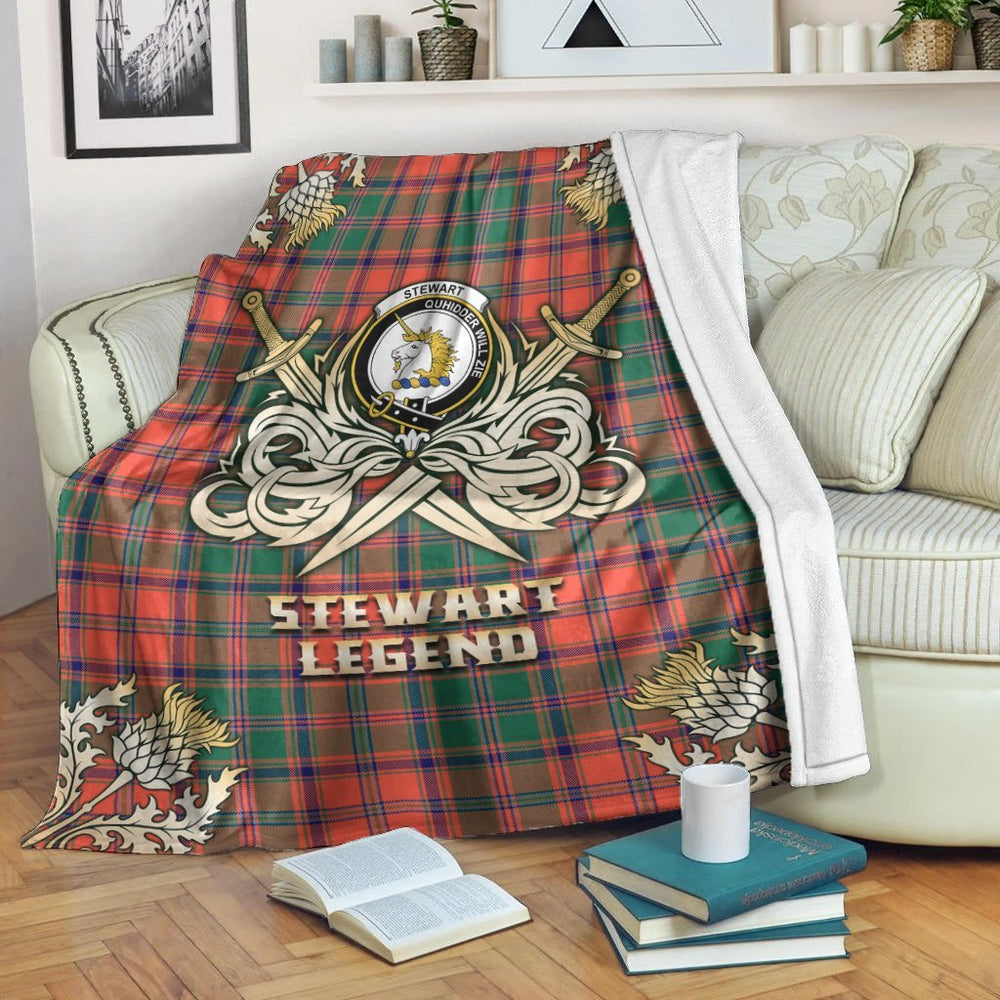 Clan Stewart of Appin Ancient Tartan Gold Courage Symbol Blanket HO86 Clan Stewart of Appin Tartan Today   
