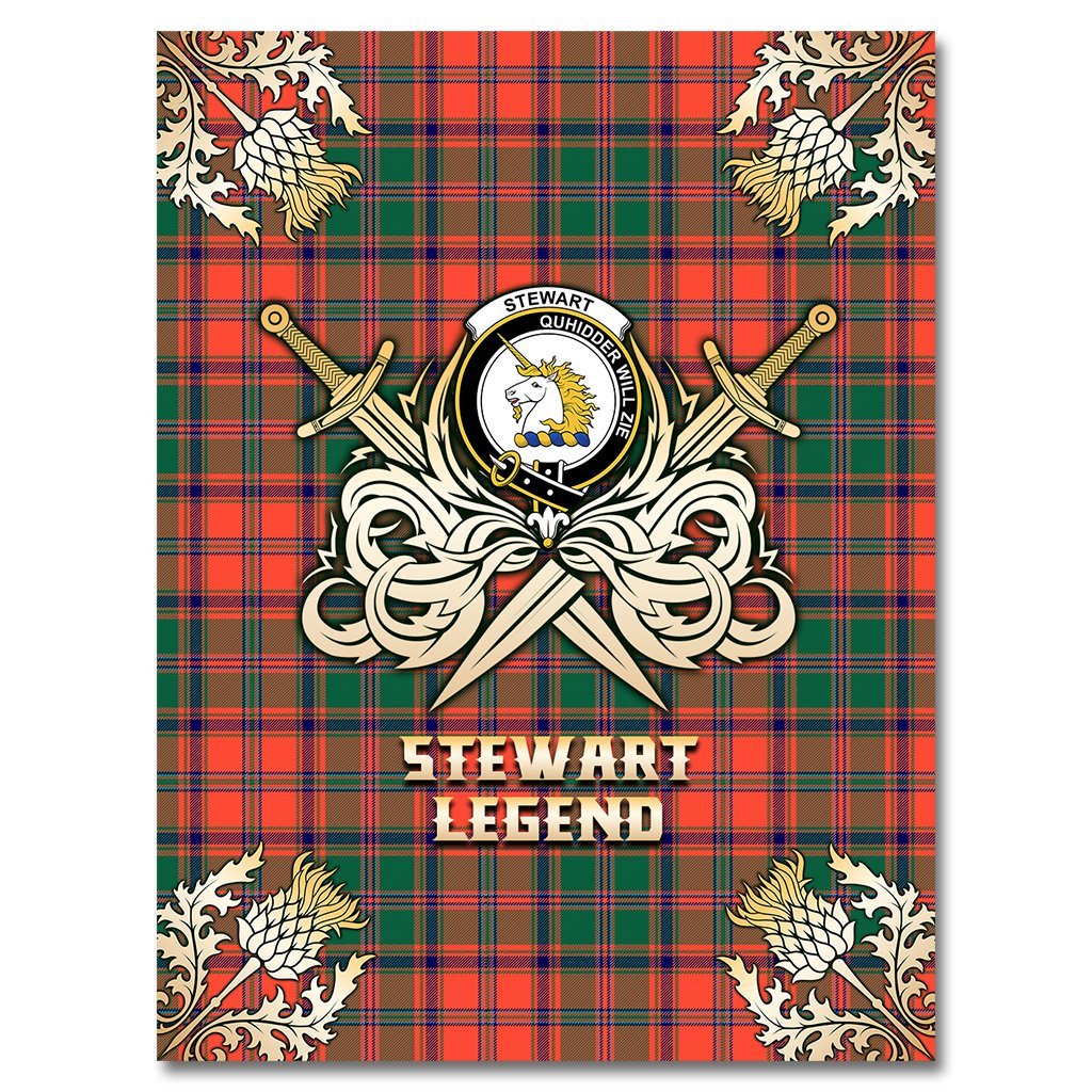 Clan Stewart of Appin Ancient Tartan Gold Courage Symbol Blanket HO86 Clan Stewart of Appin Tartan Today   