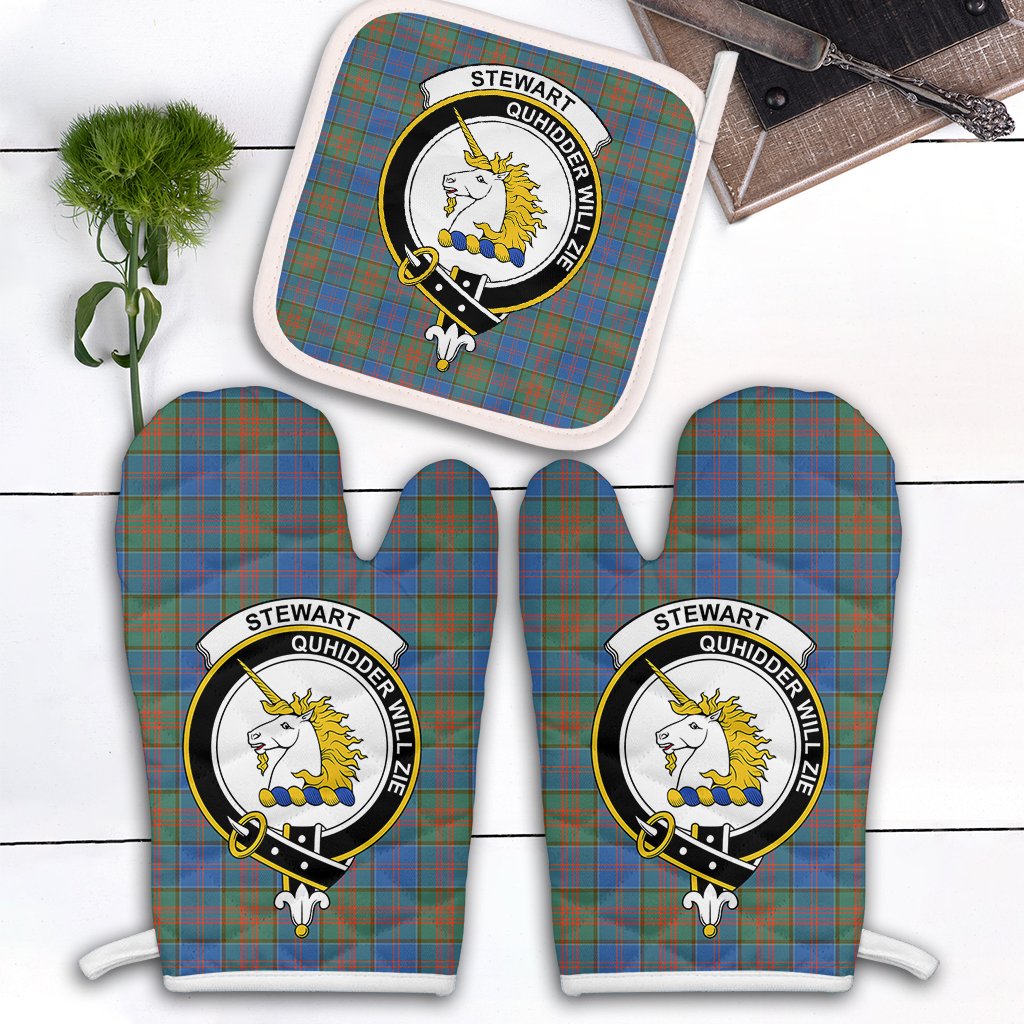 Clan Stewart Of Appin Hunting Ancient Tartan Crest Oven Mitt And Pot Holder (2 Oven Mitts + 1 Pot Holder) KU50 Clan Stewart of Appin Tartan Today   