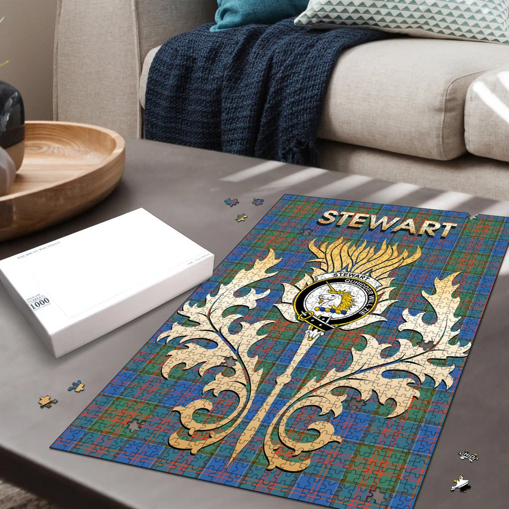 Clan Stewart of Appin Hunting Ancient Tartan Crest Thistle Jigsaw Puzzles Gift For Family YP78 Clan Stewart of Appin Tartan Today   