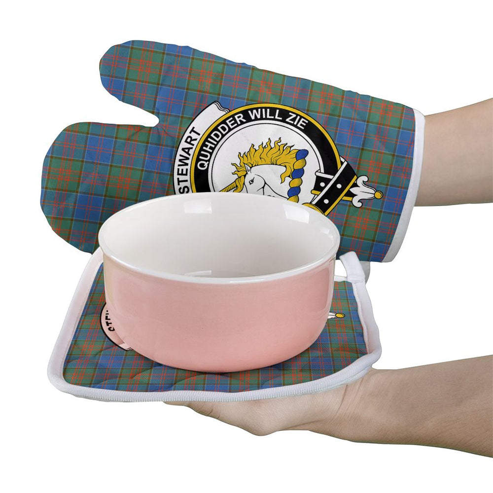 Clan Stewart Of Appin Hunting Ancient Tartan Crest Oven Mitt And Pot Holder (2 Oven Mitts + 1 Pot Holder) KU50 Clan Stewart of Appin Tartan Today   