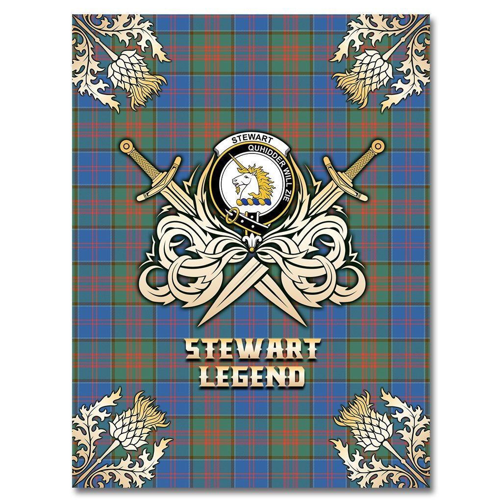 Clan Stewart of Appin Hunting Ancient Tartan Gold Courage Symbol Blanket PP85 Clan Stewart of Appin Tartan Today   
