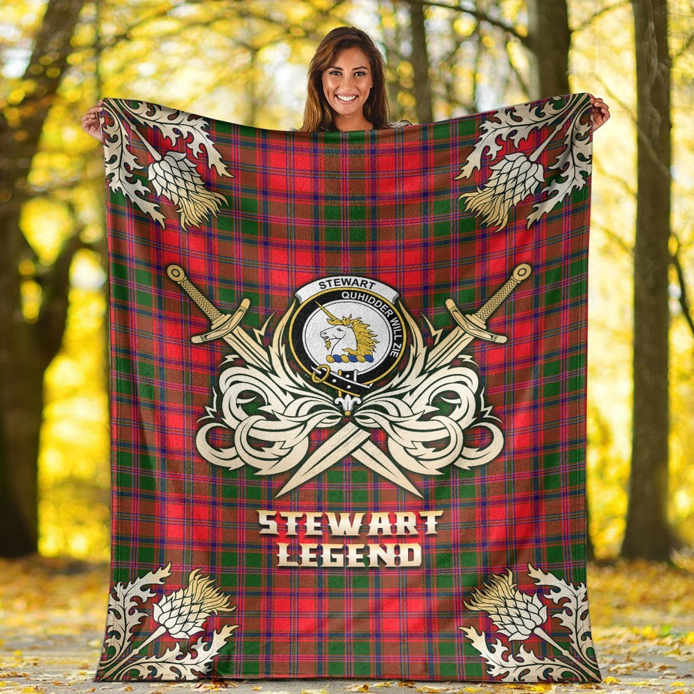 Clan Stewart of Appin Modern Tartan Gold Courage Symbol Blanket TZ61 Clan Stewart of Appin Tartan Today   